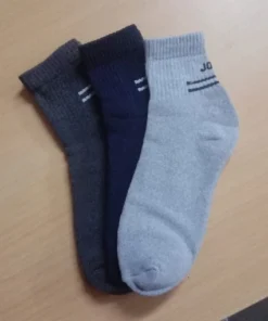 Plain Unisex Ankle Length Socks (Pack of 3)