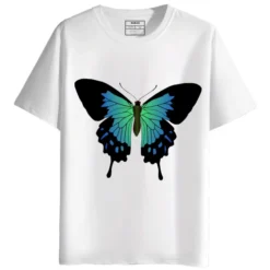 Butterfly Round Neck Half Sleeves Printed T-Shirt