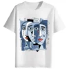 Cubist Gaze Round Neck Half Sleeves Printed T-Shirt