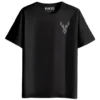 rukzo classic round neck unisex t-shirt black color