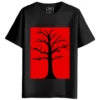 Tree Without Leaves Round Neck Half Sleeves T-Shirt