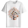 Birds and Blooms round neck half sleeves graphic printed T-Shirt