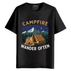 Campfire Wander Often round neck half sleeves graphic printed T-Shirt