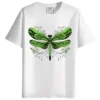 Dragonfly Round Neck Half Sleeves Printed T-Shirt