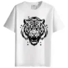Fierce Tiger round neck half sleeves graphic Printed T-Shirt