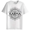 Karma round neck half sleeves graphic printed T-Shirt