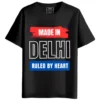 Made in Delhi Ruled by Heart round neck half sleeves graphic Printed T-Shirt