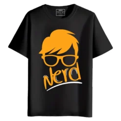 Nerd round neck half sleeves Graphic Printed T-Shirt