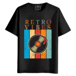 Retro Vibes round neck half sleeves graphic Printed T-Shirt