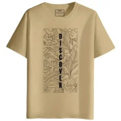 RUKZO Discover Graphic Printed Round Neck Half Sleeve T-Shirt