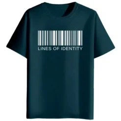 rukzo-Lines of Identity Graphic Printed round neck half sleeve T-Shirt