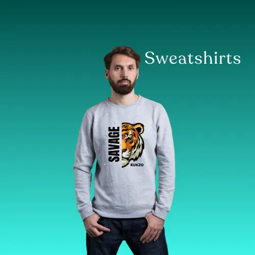 RUKZO premium cotton men's sweatshirt collection