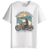 RUKZO Miles Make Memories graphic printed round neck half sleeve T-Shirt