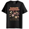 RUKZO Let Positivity Be Your Guiding Star graphic printed round neck half sleeve T-shirt