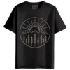 Sunrise Over The Pines Round Neck Half Sleeves Printed T-Shirt