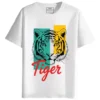 Wild Tiger round neck half sleeves graphic Printed T-Shirt