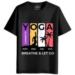 YOGA Round Neck Half Sleeves Printed T-Shirt