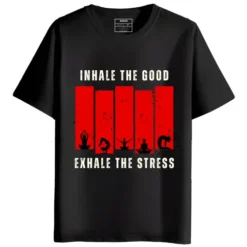 Yoga Inner Peace Mode Round Neck Half Sleeves Printed T-Shirt