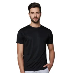 rukzo flexitee gym and active wear black t-shirt