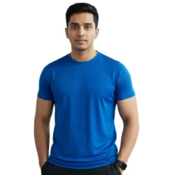 rukzo flexitee gym and active wear imperial blue t-shirt