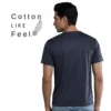 rukzo flexitee gym and active wear dark grey cotton like feel t-shirt