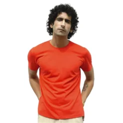 PIMA Cotton Round Neck Half Sleeve Red T-Shirt