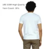 PIMA Cotton Round Neck Half Sleeve White T-Shirt 185 GSM