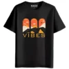 RUKZO Good Vibes Mountain Sunset Graphic T-Shirt - Black