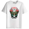 rukzo flames of change graphic printed t-shirt white