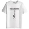 rukzo music lovers guitar graphic t-shirt universal language white