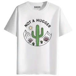 RUKZO Not A Hugger Graphic Printed Unisex T-Shirt
