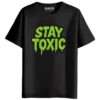 RUKZO Stay Toxic Graphic Printed Unisex T-Shirt black