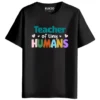 RUKZO Teacher of Tiny Humans Graphic Printed Unisex T-Shirt black