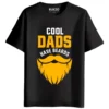 RUKZO Cool Dads Have Beards Graphic Printed T-Shirt for men and women in black