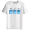 RUKZO Half Empty, Half Full, Half Vodka Graphic Printed Unisex T-Shir whitet