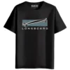 RUKZO Skate Longboard Graphic Printed Unisex T-Shirt for men and women in black