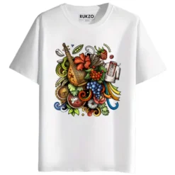 RUKZO Ukrainian Folk Art Graphic Printed Unisex T-Shirt