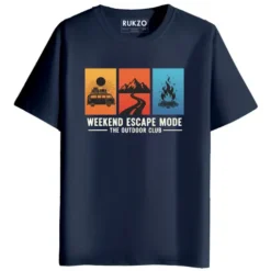 RUKZO Weekend Escape Mode Graphic Printed Unisex T-Shirt