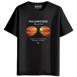RUKZO Yellowstone national Park Graphic Printed Unisex T-Shirt
