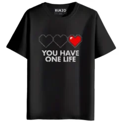 RUKZO You Have One Life Graphic Printed Unisex T-Shirt for men and women in black