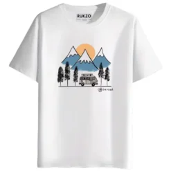 RUKZO Off The Road Graphic Printed Unisex T-Shirt
