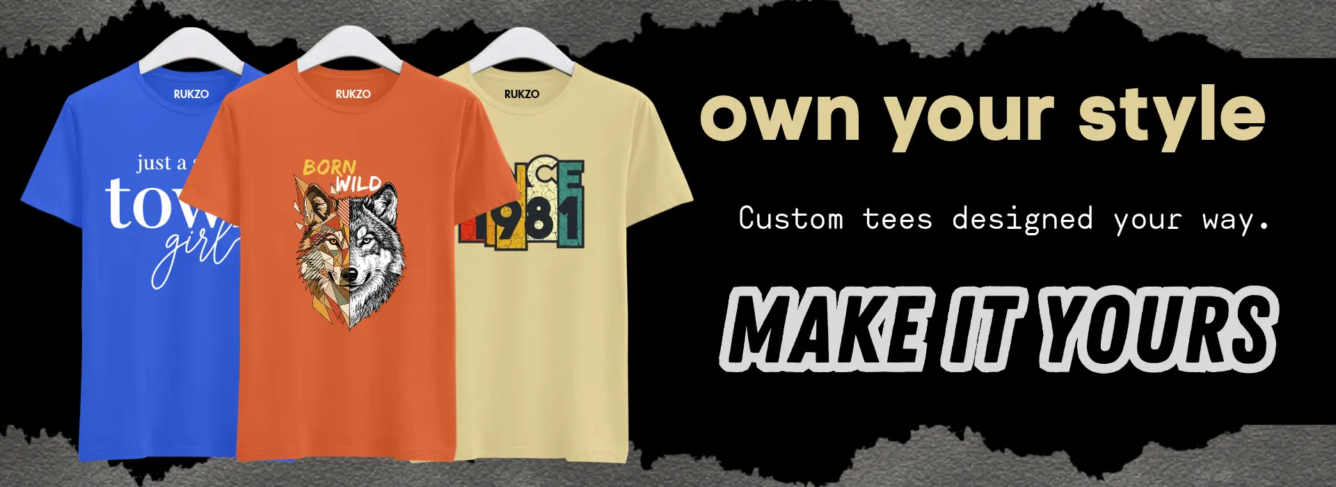 rukzo graphic printed t-shirts